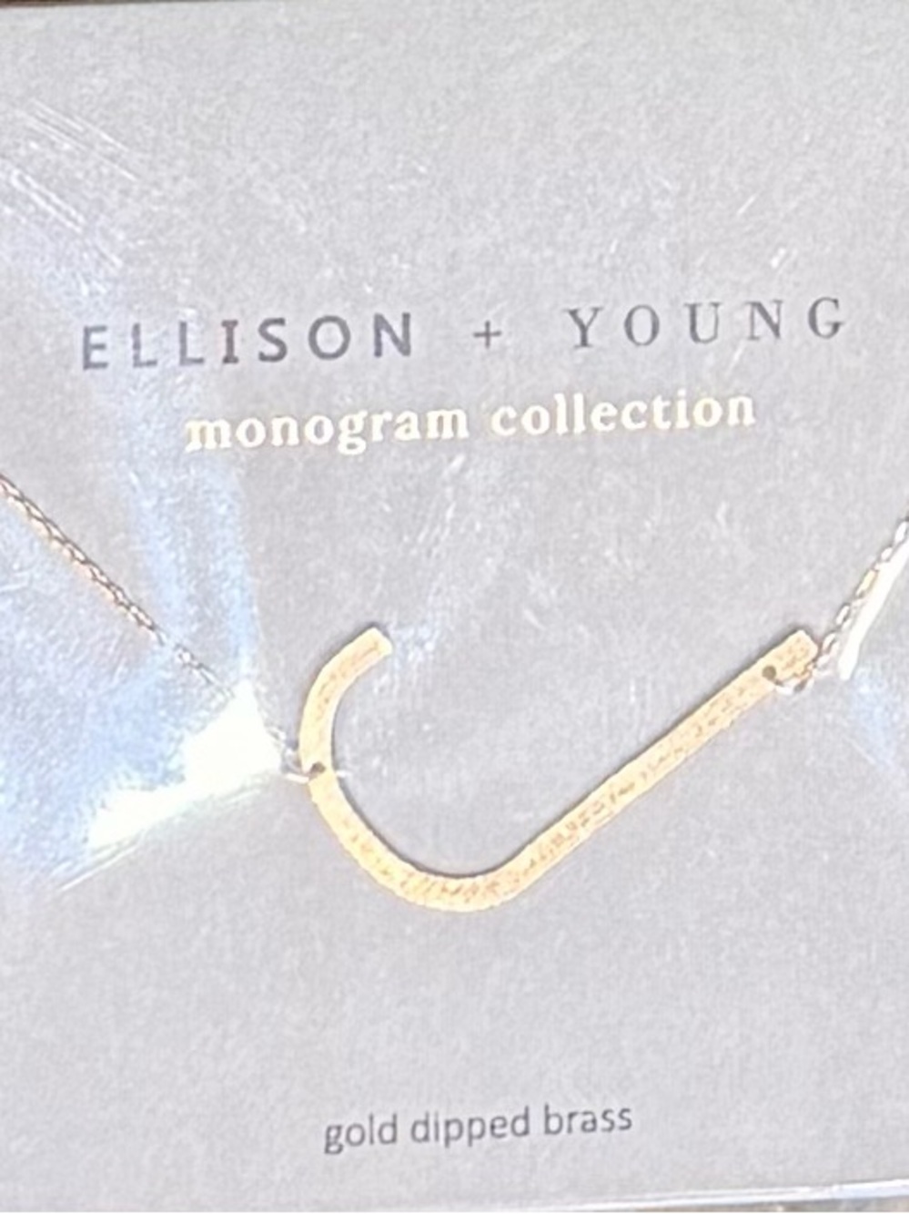 Ellison + Young Initial ‘J’ Necklace - Gold